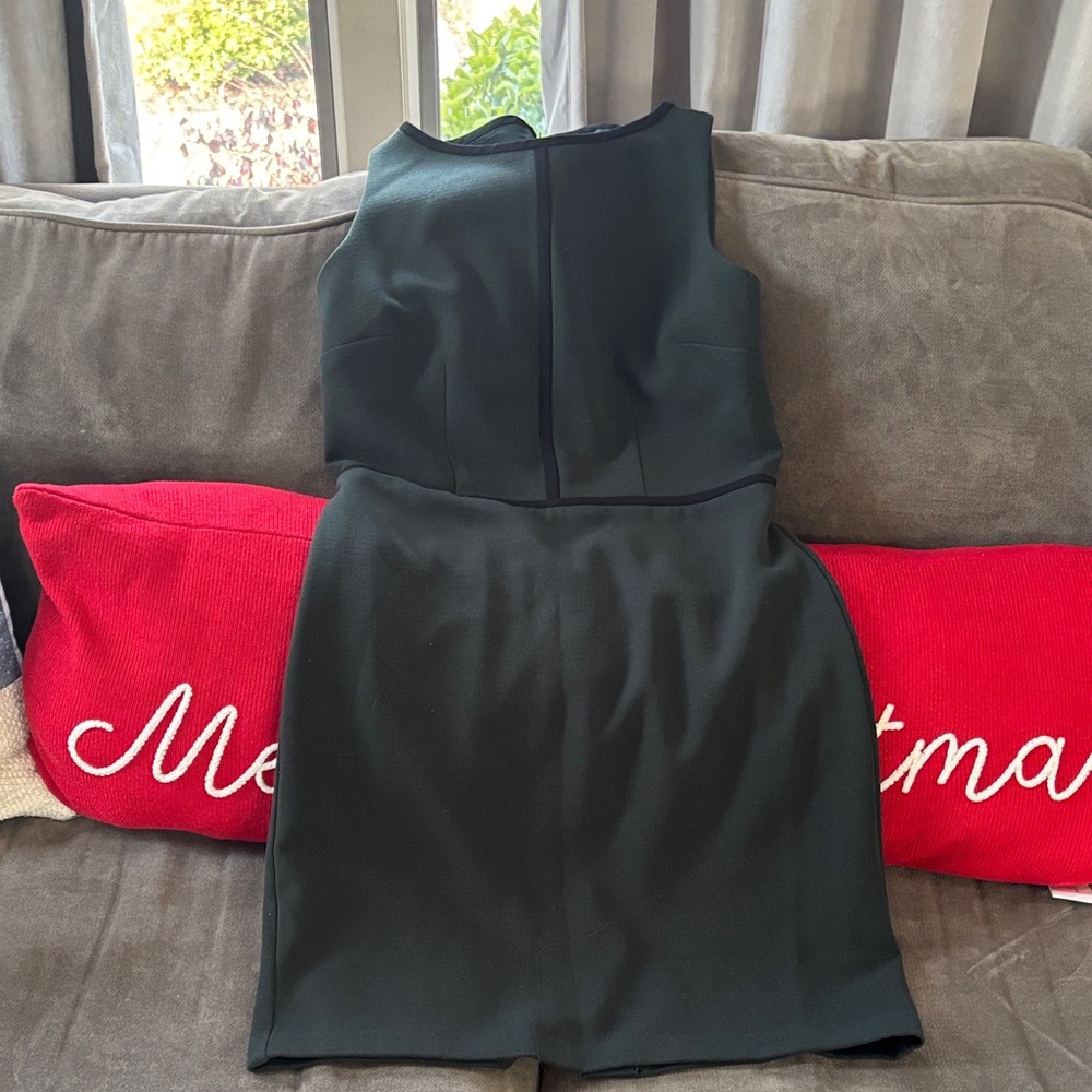 LOFT Dark Green Sleeveless Mini Dress